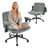 Chenille Swivel Chair With Adjustable Flip-Up Arms For Cross-Legged-362225181-362225377