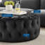 Grand repose-pieds rond en velours Performance-1470650290