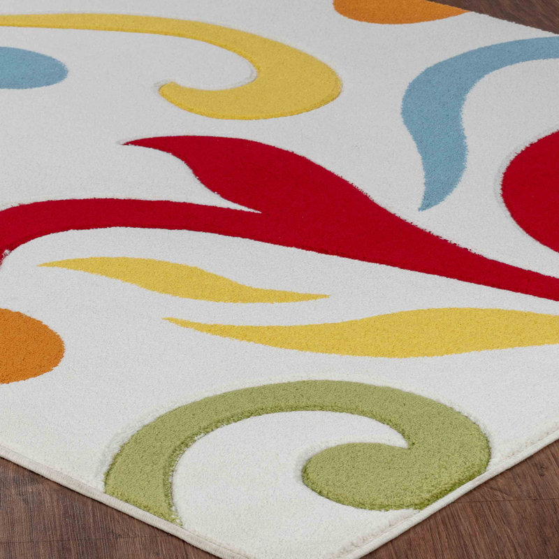 Floral Area Rug, Rectangle 80 x 150cm