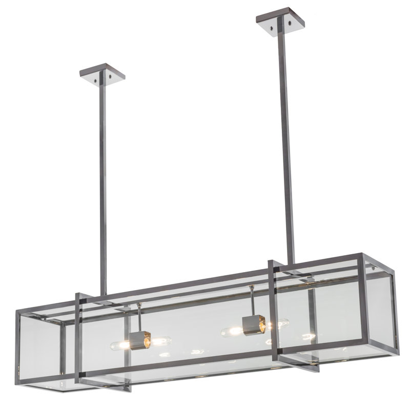 Luminaire suspendu linéaire à 4 lumières pour îlot de cuisine Nelson