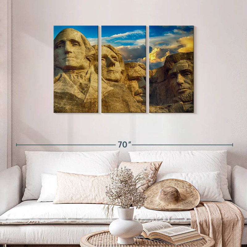 Lilie Iconic Mount Rushmore Monument, 28" H x 45" W