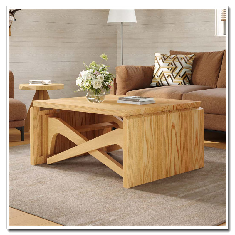 2 in 1 table, Expandable coffee table, Natural