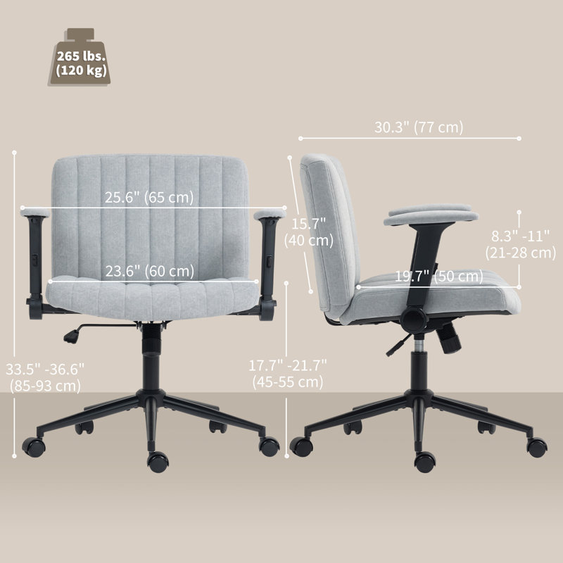 Chaise de bureau Criss, Gris