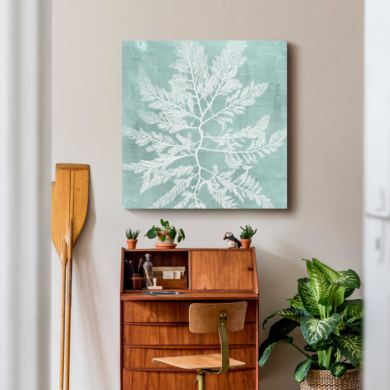 « algues on aqua i », reproduction de peinture sur toile tendue, H 32 po x l 32 po x P 1 po