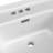43'' W X 22'' D Single Sink White Vanity Top Solid Surface Rectangular Bathroom Sink Countertop with 1.38in. H Backsplash Basin&Pre-drilled Three Faucet Holes