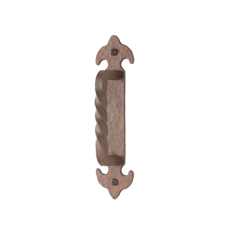 Poignée de porte en fer forgé à la main, Oxidized