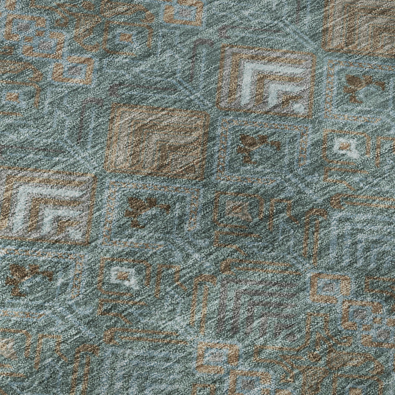 Tapis de qualité supérieure lavable à la machine Mayfield AMF2487, Teal, 8' x 10'