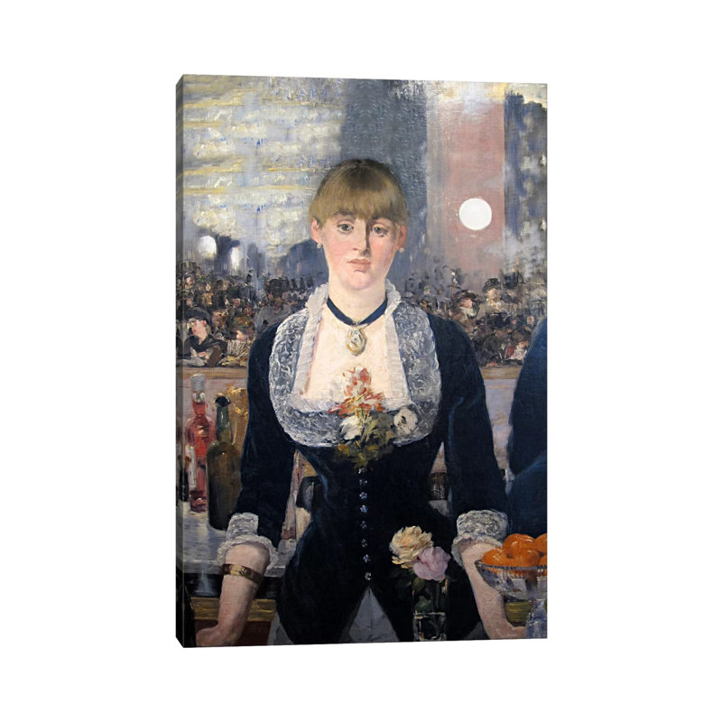 A Bar At The Folies Bergere by Edouard Manet - Wrapped Canvas Painting, 20.32 cm H x 30.48 cm W