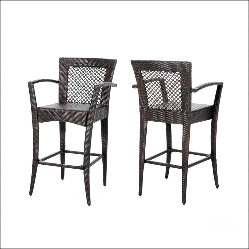Outdoor 46" Wicker Barstool