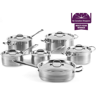 Batterie de cuisine en acier inoxydable 12 pièces lagostina