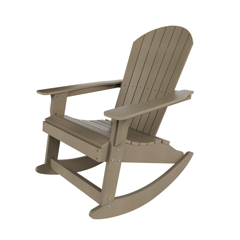 Chaise berçante d'extérieur en poly, Taupe