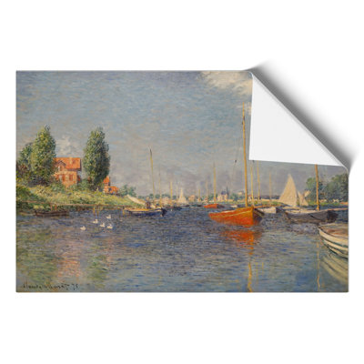 Red Boats In Argenteuil by Claude Monet - No Frame Painting