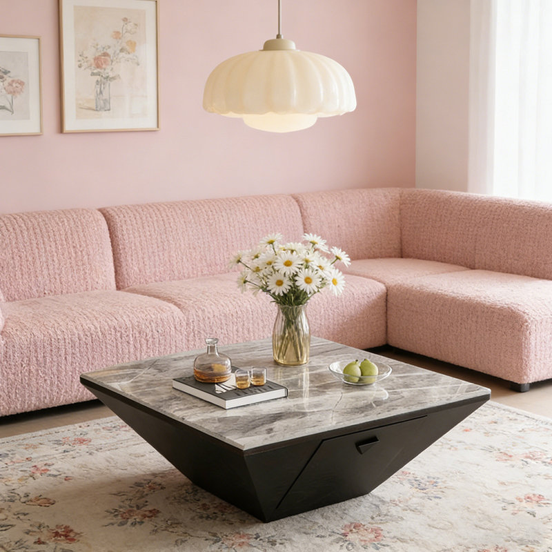 Kasi, 12.99" H  x 31.49" D x 31.49" W, Gris