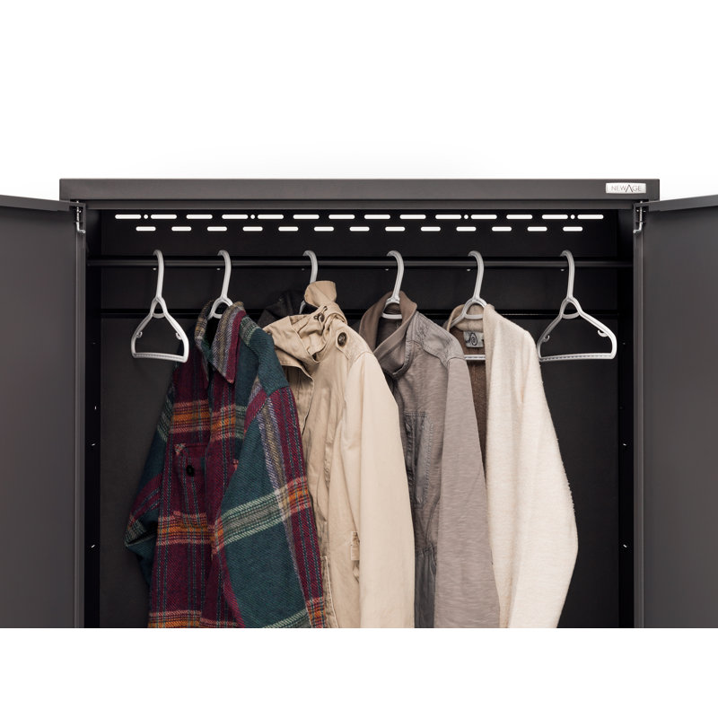 Bold Series 6 Piece Garage Storage Cabinet Set, Gray, LED Light, Stainless Steel