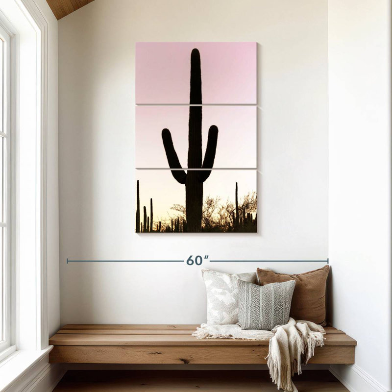 Harnek Cacti Pink Sunset, 45" H x 28" W