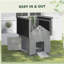 Maison pour animaux en bois avec toit ouvrable et portes doubles, gris clair-1341761856