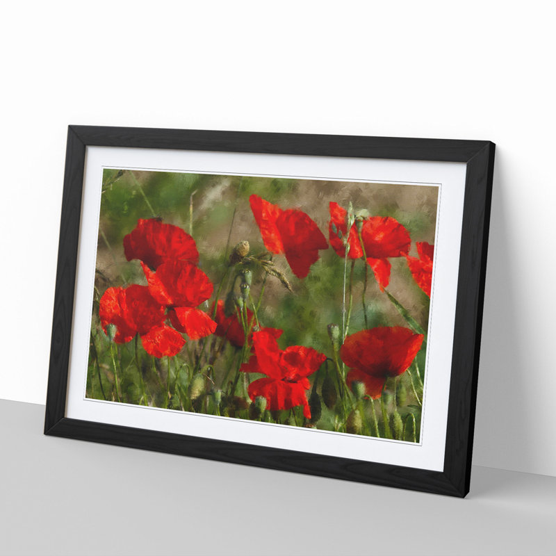 Field of Poppies Vol.7 - Framed Print, Black Framed, 36cm H x 48cm W x 2cm D