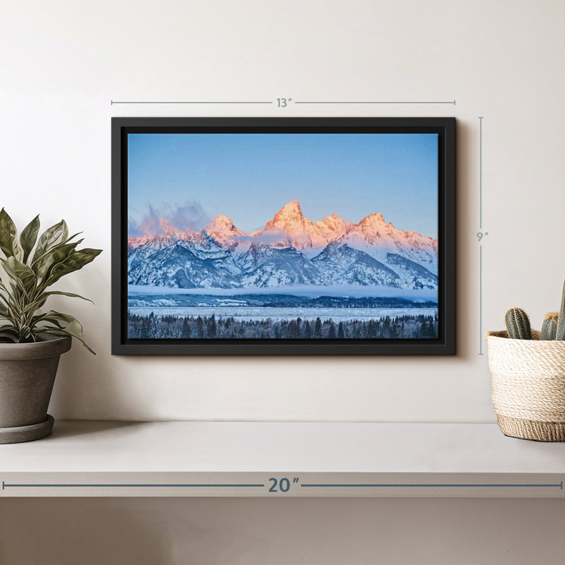 «Frozen Grand Tetons Wall Art», H 9 po x l 13 po