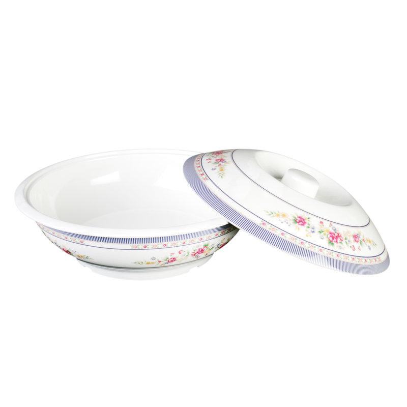 Bol de service en mélamine 80 oz. avec couvercle Rose