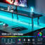 Steel Computer Desk with Built-In Electrical Outlet-1610538638