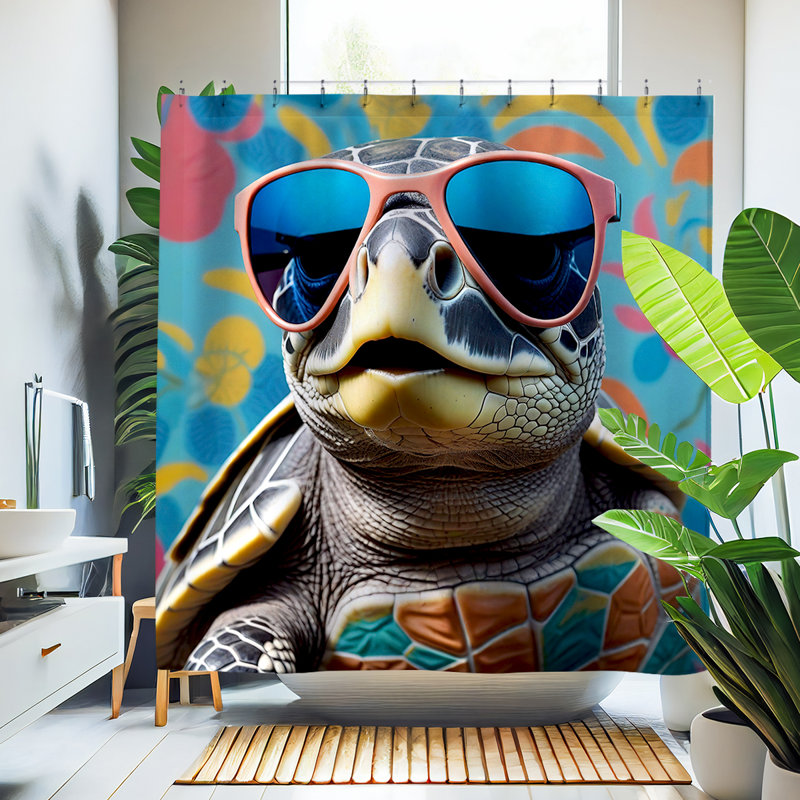 Posy Shower Sea Turtle Curtain