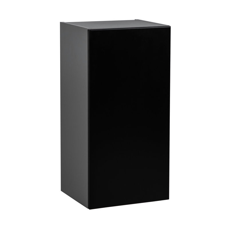 Armoire murale 12 po x 30 po - porte simple - gris, Noir mat, H 30 po x l 9 po