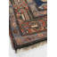 Tapis unique 4 pi 4 po x 6 pi 10 po années 1900 Blues / terre cuite / verts / brun clair / beige / crème