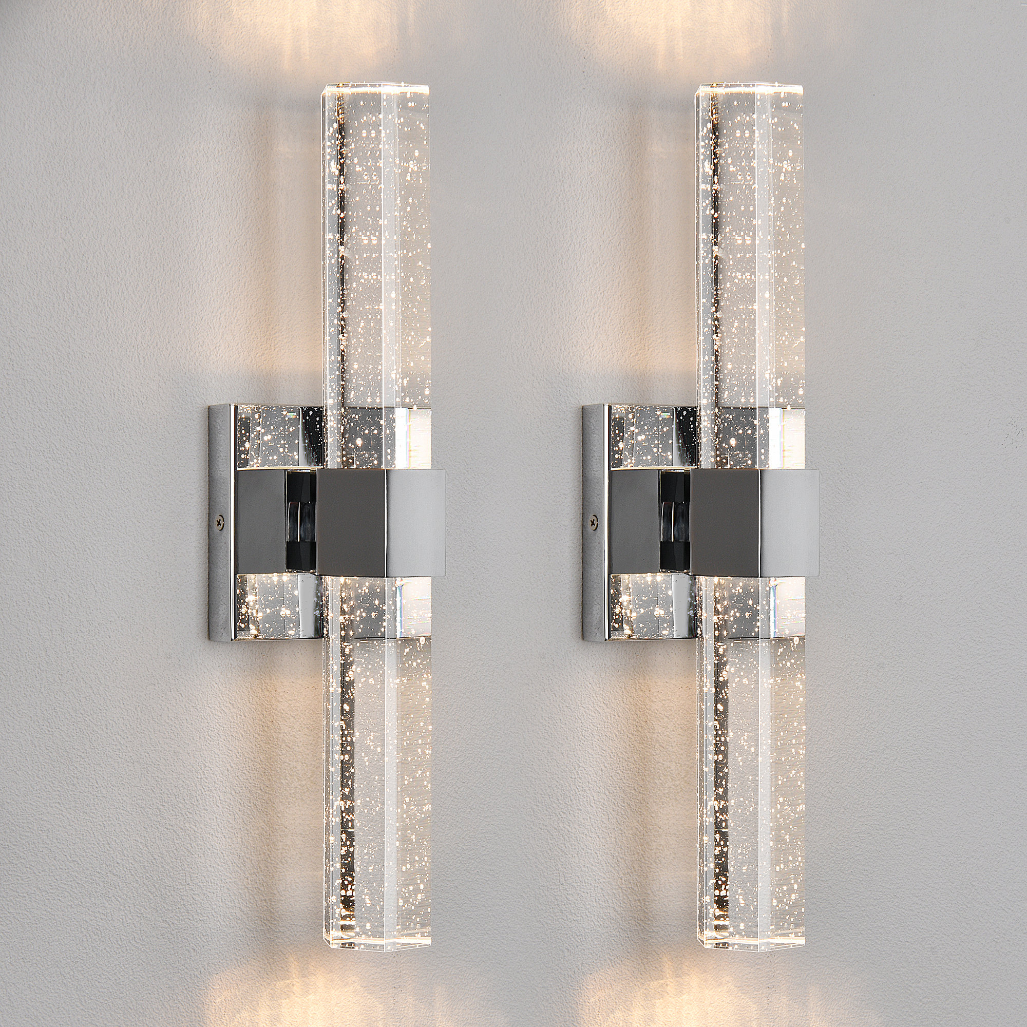 Everly Quinn Nazreen Crystal LED Wallchiere Dimmable Wall Light