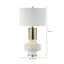 Aykhan 79.5cm Table Lamp with Ceramic Base for Bedroom Furniture, Bedside Buffet Lamp with Linen Shade