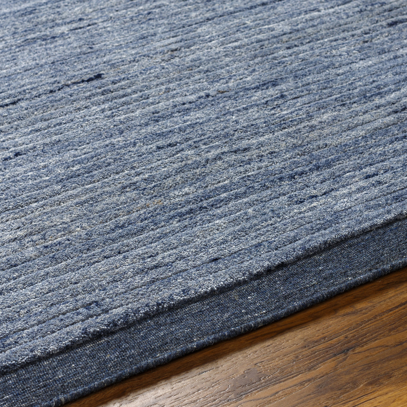 Felipa Handmade Recycled P.E.T Blue Indoor/Outdoor Rug, Rectangle 2' x 3'