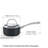 Cooks Standard Classic 1 Quart Nonstick Saucepan with Glass Lid, Hard Anodized Non Stick Sauce Pan, Small Kitchen Cooking Sauce Pot Mini Milk Pan, Dishwasher Safe Cookware, Black-12001972