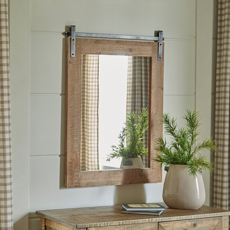 Anaan Wood Flat Mirror