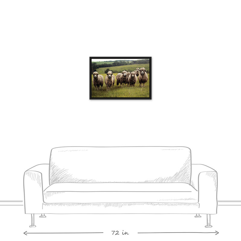 «Sheep with Sticks», reproduction sur toile, H 17,75 po x l 25,75 po x P 1,75 po