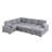 Upholstered Corner Sectional With Pull Out Loveseat And Storaged Chaise-1704753379