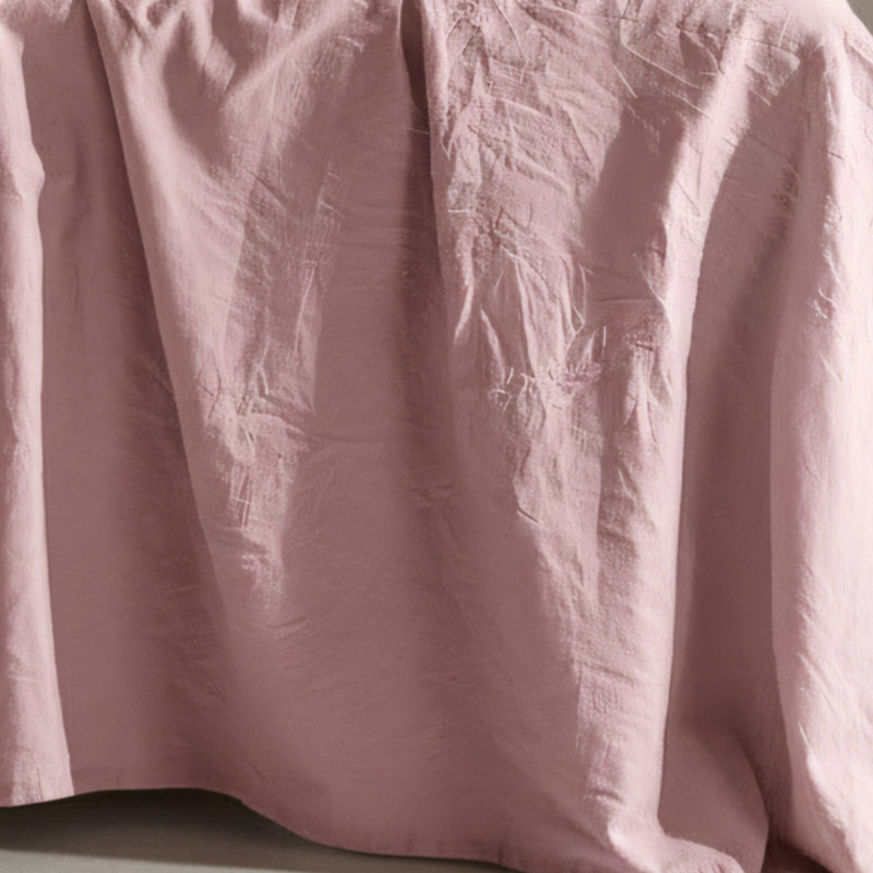 100% Natural Linen Queen Size Sheet Set (4 Pieces), 16-Inch Deep Pockets, Breathable, Durable, Tear-Resistant, Machine Washable, Pink
