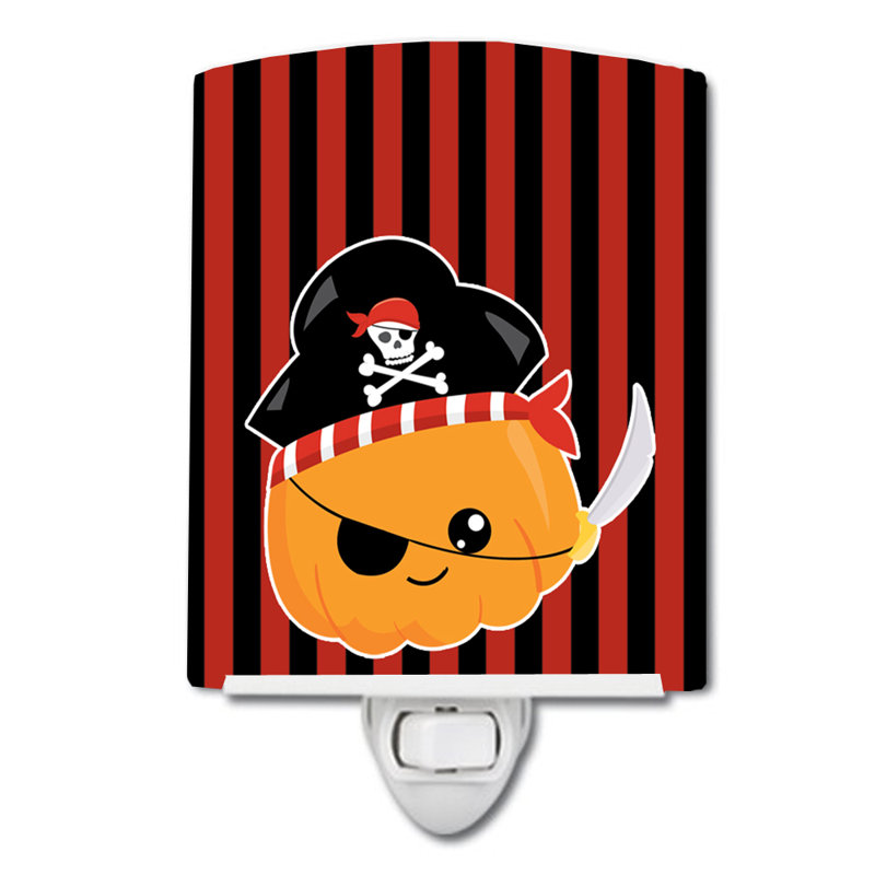 Éclairage de nuit en céramique citrouille pirate Halloween