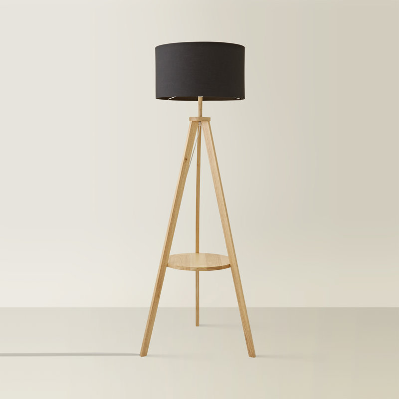 130cm Tripod Floor Lamp, Black