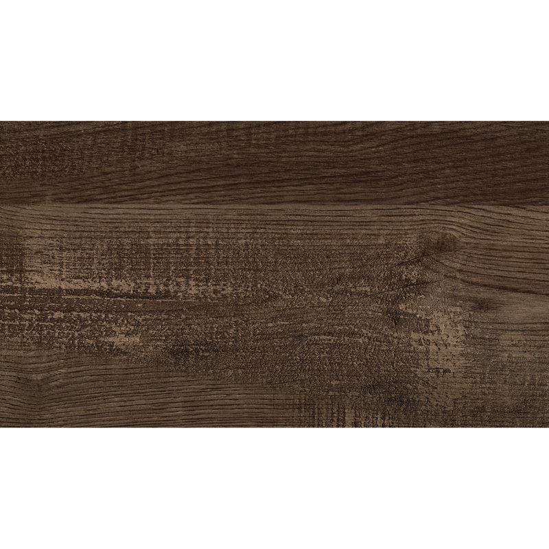 Structure de lit simple moderne en brun rustique, bois et d'ingénierie avec tête de lit, rails, sommier tapissier taille requise, mobilier en bois,