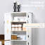 Garde-manger de 48,5 po, blanc - Organisez vos ustensiles de cuisine avec des tablettes amovibles et réglables pour le rangement au sol des compartiments supérieur et inférieur pour une maison pratique