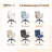 24.4 Inch Upholstered Swivel Office Chair With Leg Pegs And Wheels-1753660963