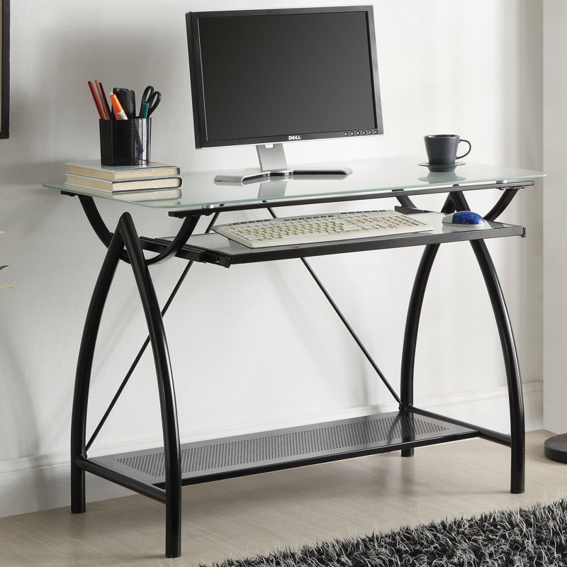 Bureau d'ordinateur en verre Bonita