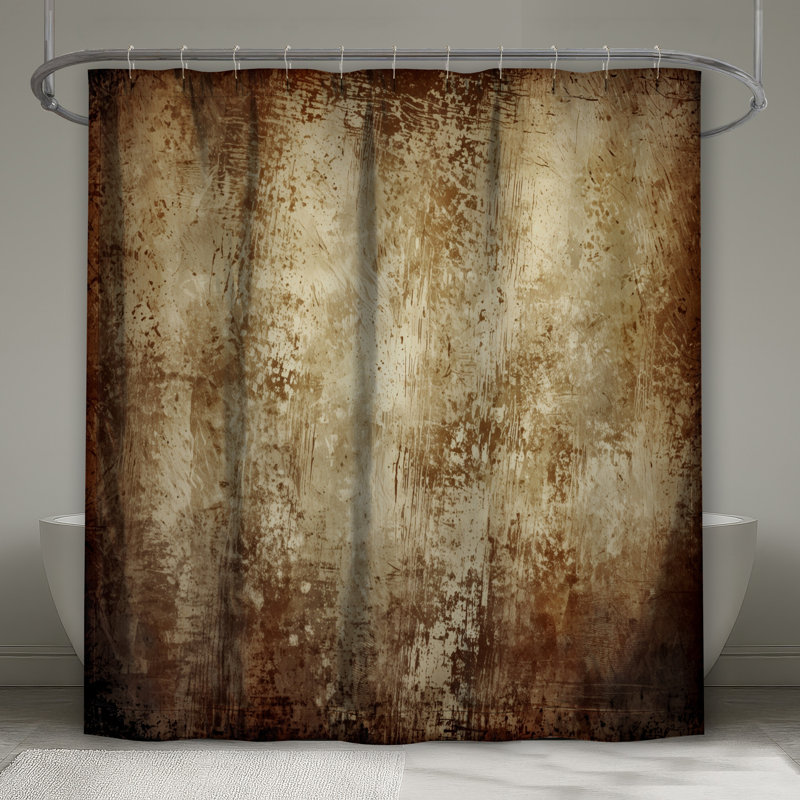 Rideaux de douche délavés à texture grunge, L 70 po x H 84 po