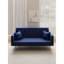 Lit en velours bleu, 180 cm (71 pouces) - Idéal pour un petit salon, une chambre ou un bureau. 3 positions réglables, matériaux de qualité, installation facile. Convertible pour tous les espaces, y compris les bureaux. Charge maximale : 272 kg (600 lb).