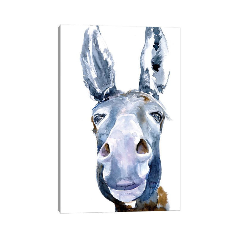 Sweet Donkey I 1 Piece Wrapped Canvas Wall Art, 30.48cm H x 20.32cm W