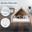 Intérieur - niche pour chien en bois avec coussin moelleux et bouches d'aération