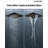 Music Thermostatic Shower Faucet,Dual 20" Showerheads System with LED Mood Lighting-95466165
