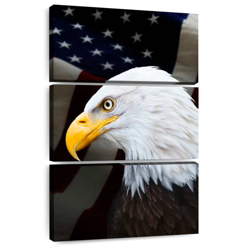 Aigle à tête blanche patriotique Brampt, H 32 po x l 20 po