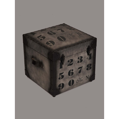 Handmade Eco-Friendly Solid Handmade Wood & Leather Square Sitting Box (20"x20"x21") 17 Storeys