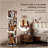 100% Solid Wood 360° Rotating Bookshelf, 5-Tier Round Revolving Book Tower with Wheels, Narrow Rolling Shelf for Small Space, Corner, Bedroom & Office-2103630504