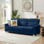 Canapé 82 pouces 3 pièces en tissu molletonné compressé moderne pour le salon, la chambre à coucher, le bureau et les espaces de divertissement, bleu